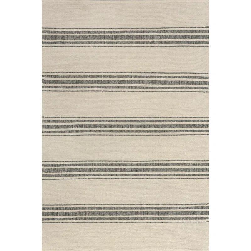 Breakwater Bay Aloizas Striped Cotton Area Rug | Wayfair