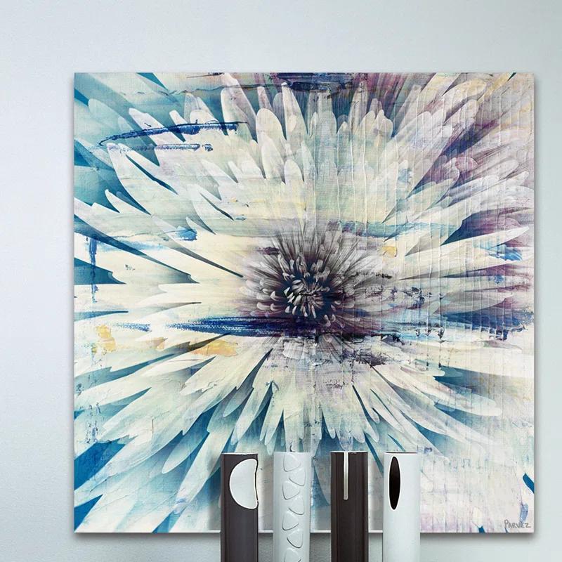 Parvez Taj Rustic Floral " White Burst Bloom " by Parvez Taj