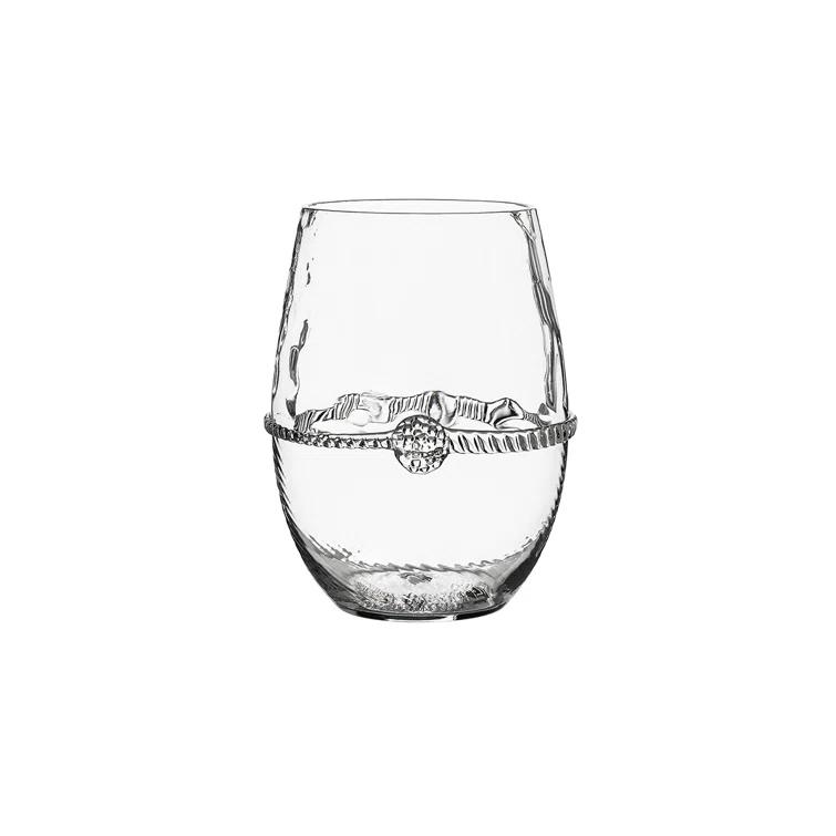 Juliska Heritage 12 oz. Stemless Wine Glass Assorted (Set of 4)