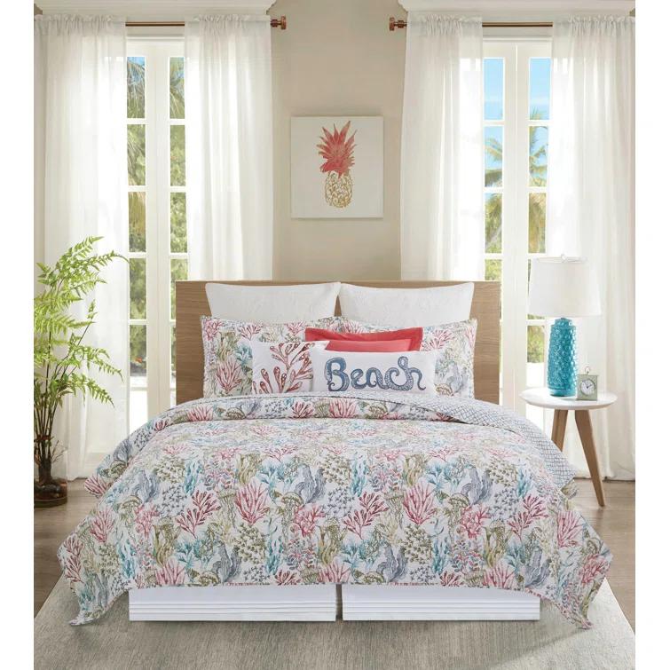 C&F Home Delphina Cotton Percale Reversible Quilt Set