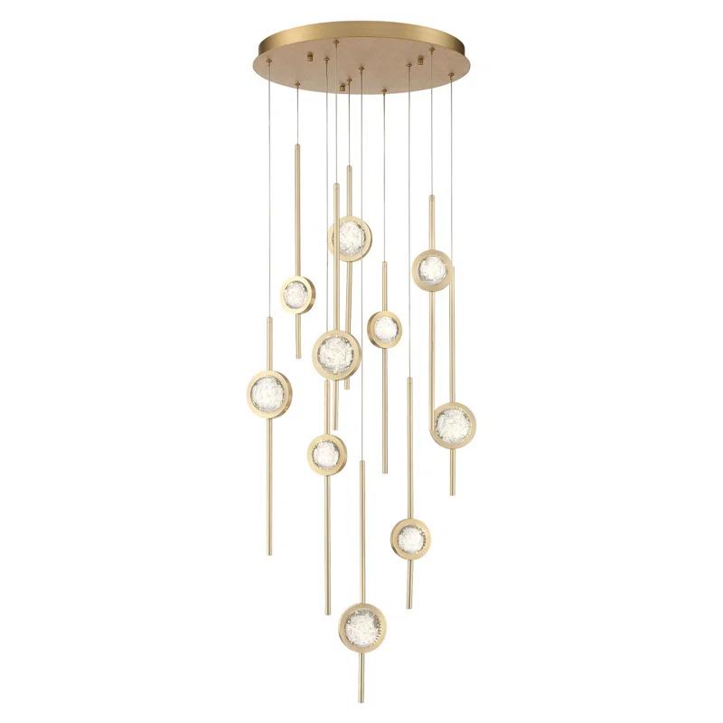 Eurofase LED Anodized Aluminum Mix + Clear Seeded Ball