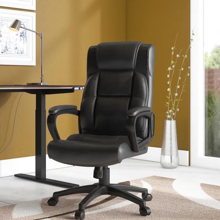 Lorell Soho High-Back Leather Executive Chair