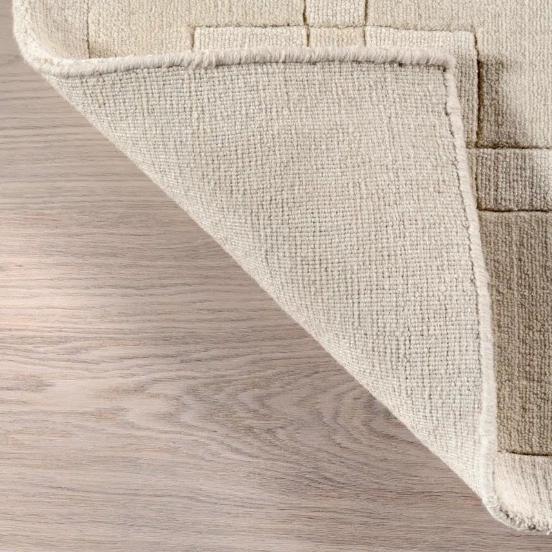 Latitude Run® Rune Bordered Wool-Blend Area Rug