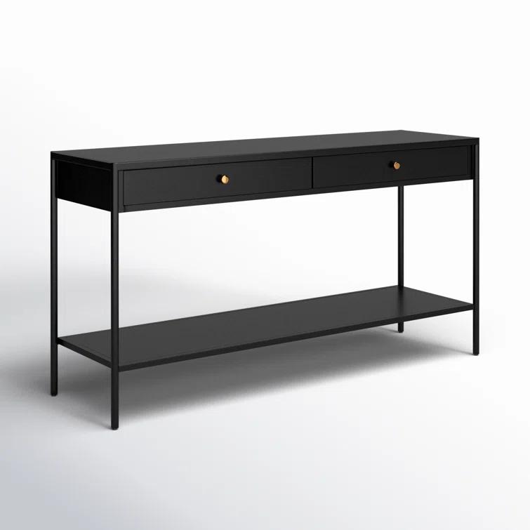 Bronzed Iron Console Table (57")