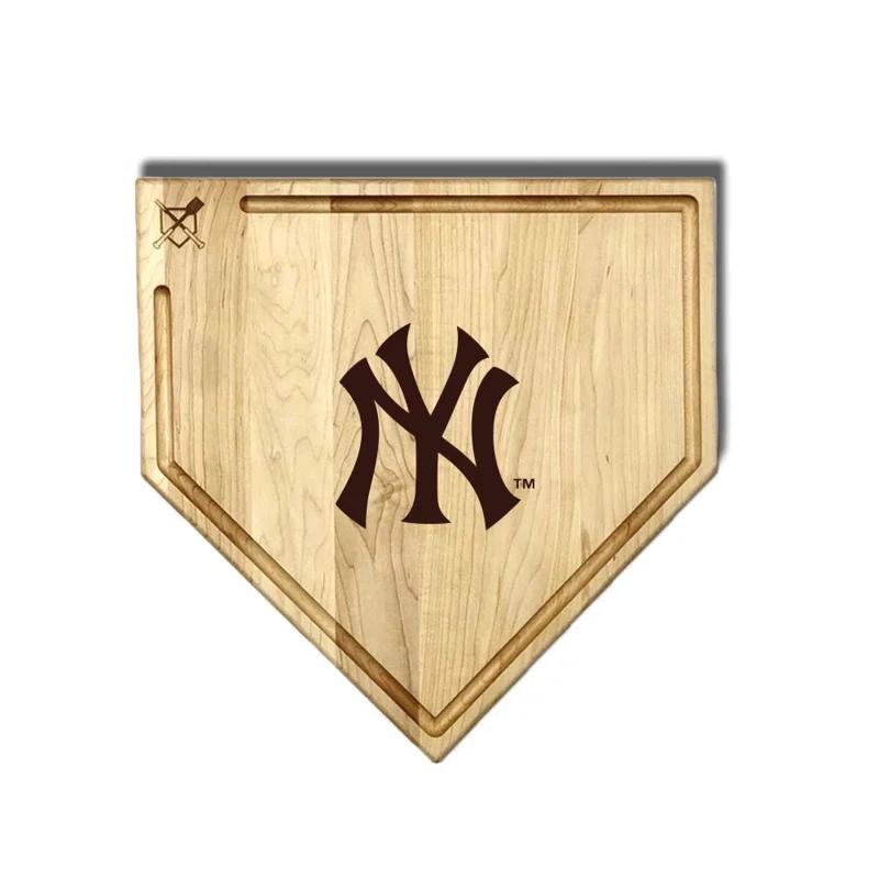 Baseball BBQ Full Size (17" X 17") Home Plate Cutting Board With Trough