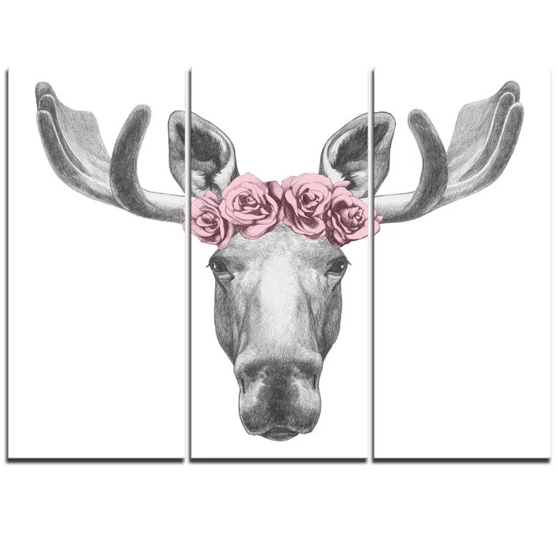 Design Art Designart - 3 Piece Graphic Art on Wrapped Canvas Set | Wayfair