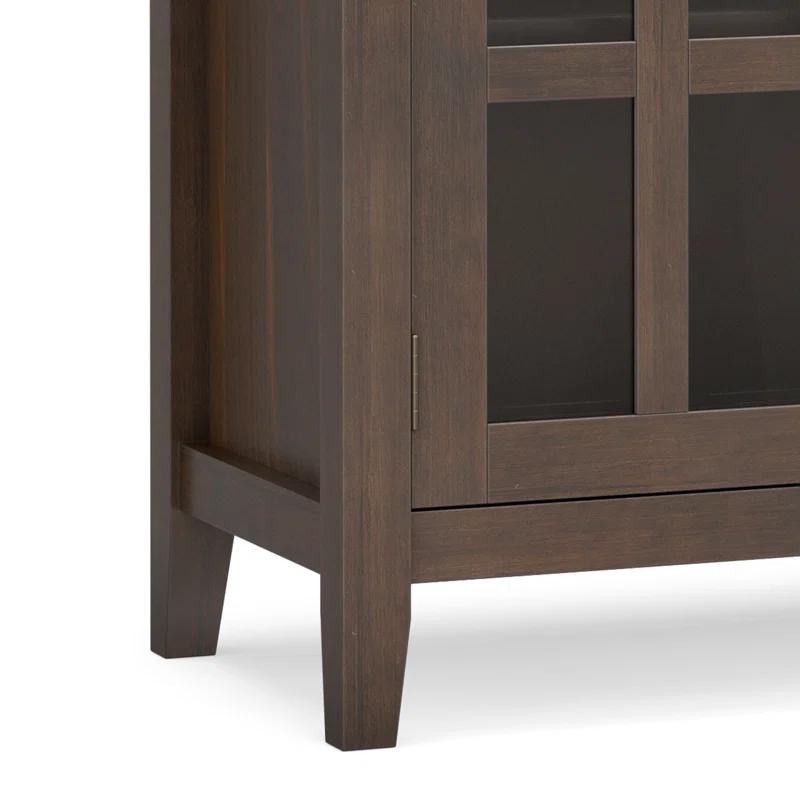 Simpli Home Artisan Solid Wood Large 4-Door Sideboard Buffet, Transitional-Style Storage Cabinet For The Dining Room, Kitchen, Or Living Room