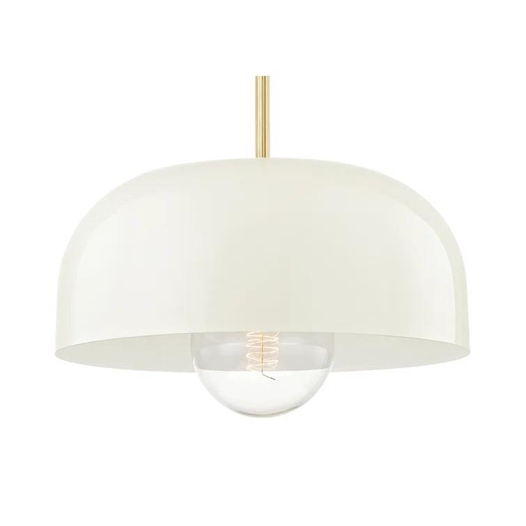Dea Pendant Light - Aged Brass and Cream / Large