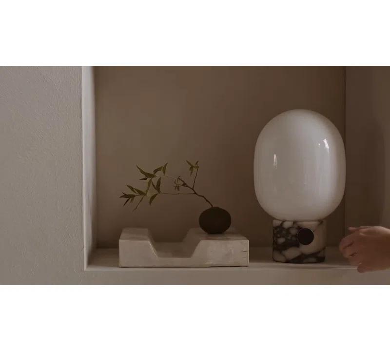 Scandinavian Dimmable Concrete and Glass Table Lamp
