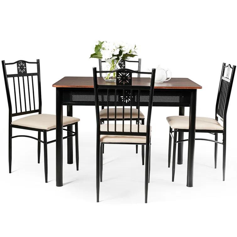 Costway 4 - Person Four Leg Dining Set