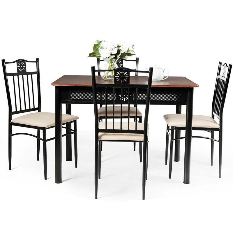 Costway 4 - Person Four Leg Dining Set