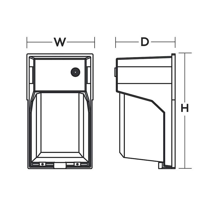 Aspects 1 - Head LED Hardwired Dusk to Dawn Outdoor Security Wall Pack