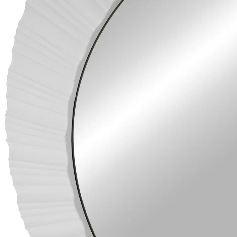Northlight Seasonal Elegant 20" Contemporary Fluted Round Mirror Wall Decor & Reviews | Wayfair