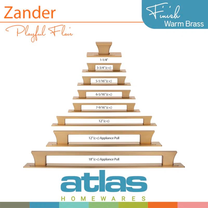Atlas Homewares Zander 12" Center To Center Appliance Pull