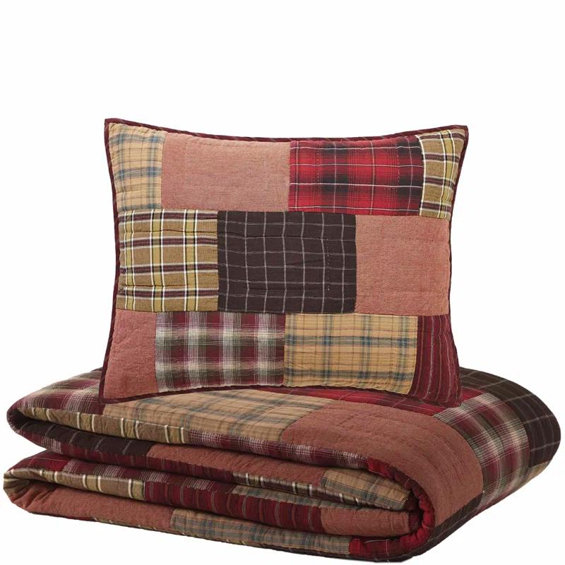 VHC Brands Wyatt Rustic Cotton Patchwork Quilt Set