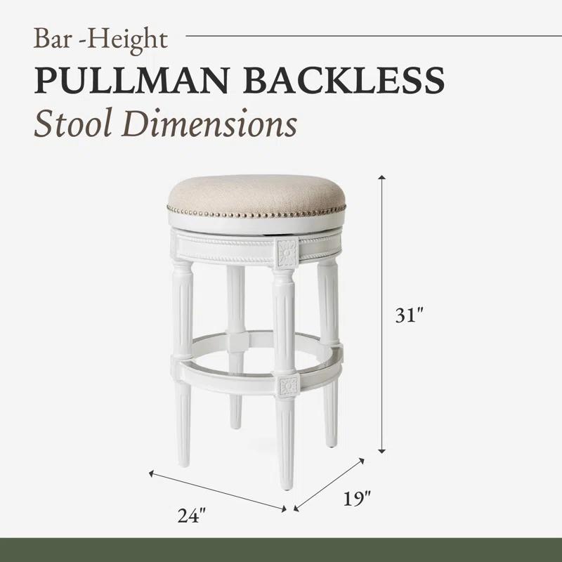Maven Lane Maven Lane Pullman Backless Stool with Fabric Upholstery