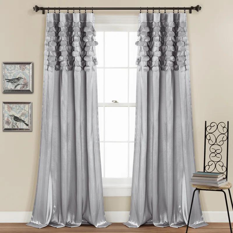 Lush Decor Polyester Semi Sheer Curtain Pair (Set of 2)