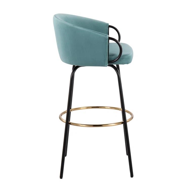 George Oliver Lakyia Upholstered Counter Stool with Metal Frame (Set of 2)