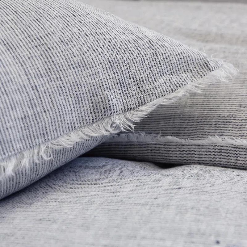 Logan Linen Sham by Pom Pom at Home - Navy / Standard