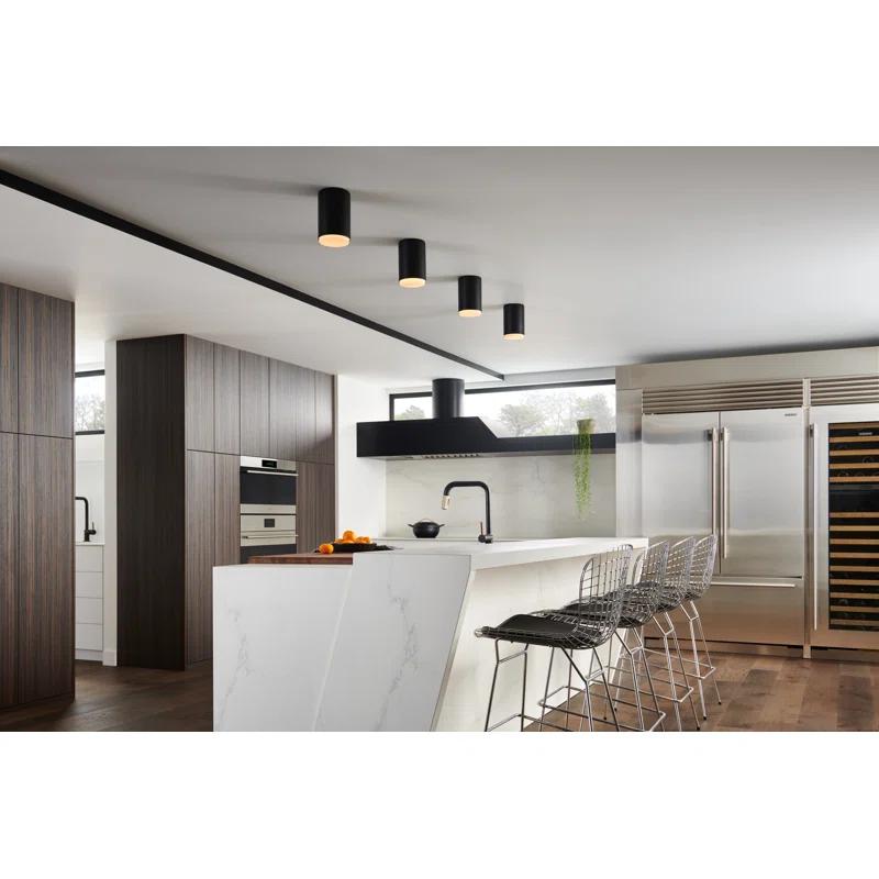 Fitzgerald Single Light Steel Dimmable Flush Mounted Sconce