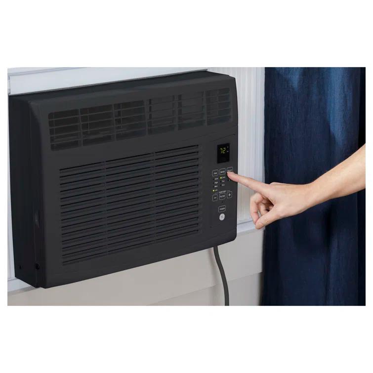 GE Appliances GE 6,000 BTU Electronic Window Air Conditioner For Small Rooms Up To 250 Sq Ft., Black