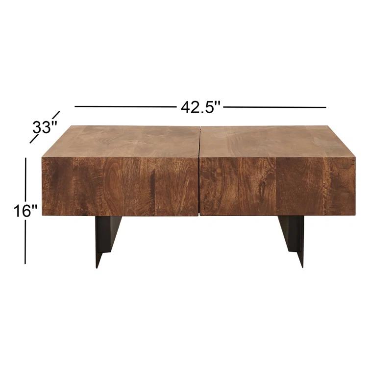 Mullins Extendable Sled Coffee Table with Storage