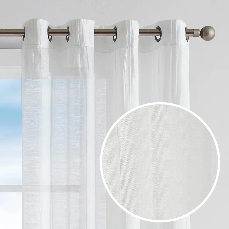 Nautica Nautica Cordelia Crushed Sheer Window Curtains (Set of 2)