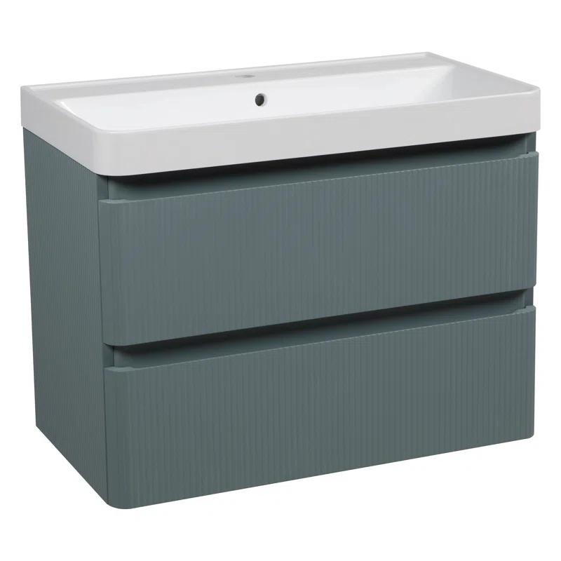 Bath Oasis 29.5'' Single Bathroom Vanity with Acrylic Top with Mirror