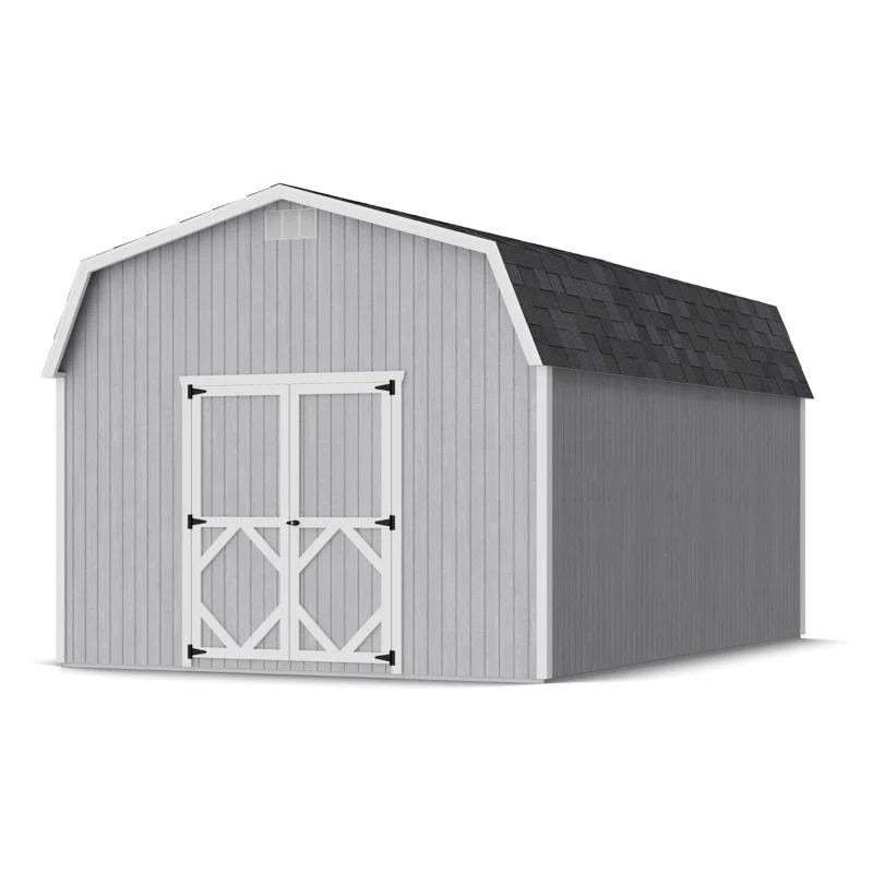 Little Cottage Co. Classic Gambrel Outdoor Wood Storage Barn with 6 ft. Sidewalls
