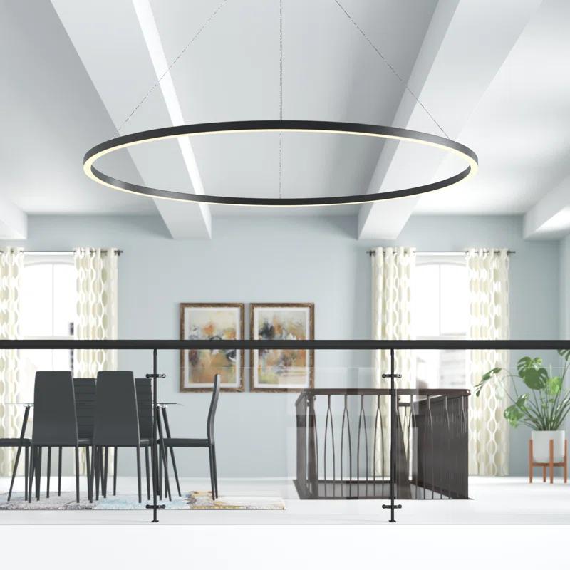 Tania 100-277V ETL Certified Integrated LED Height Adjustable Ring Chandelier