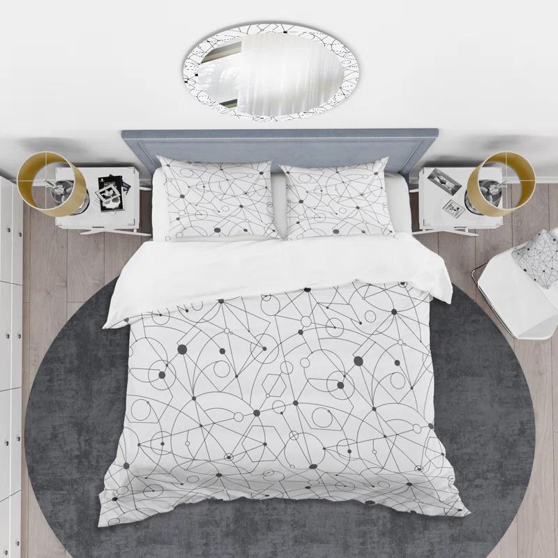 Design Art Modern & Contemporary Twill Geometric Shapes Duvet Cover Set