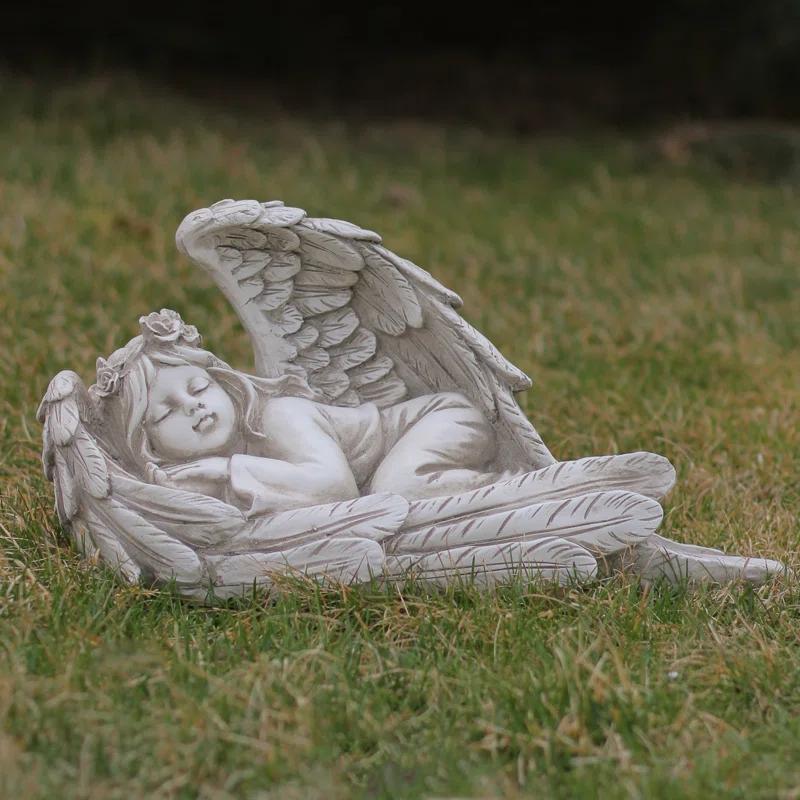 Northlight Seasonal 16" Sleeping Heavenly Angel Outdoor Garden Statue