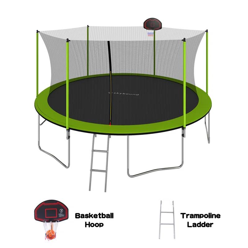 Skybound 15' Round Backyard Trampoline with Safety Enclosure