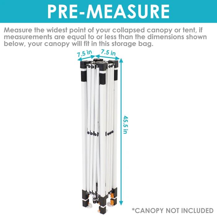 SunnyDaze Decor SunnyDaze Decor 45.5" x 7.25" x 7.25" Black Fabric Pop-Up Canopy Carrying Bag