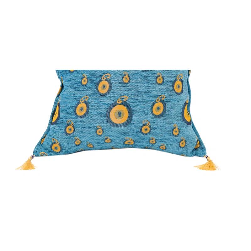 Southwestern Pillows Tassels Chenille Reversible Throw Pillow