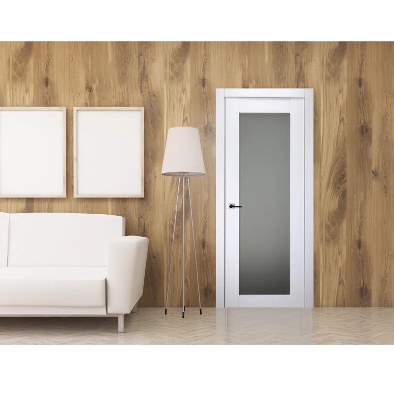 Belldinni Smart Pro 207 Manufactured Wood and Glass Prefinished Paneled Interior Door Slab
