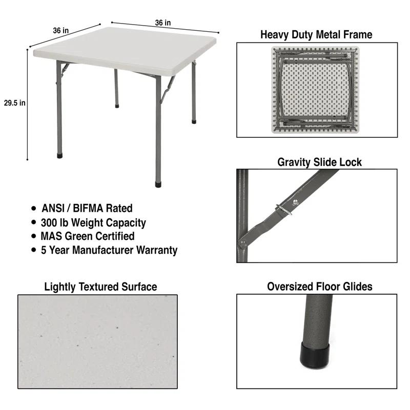 Hampden Furnishings 36'' Square Portable Card Table