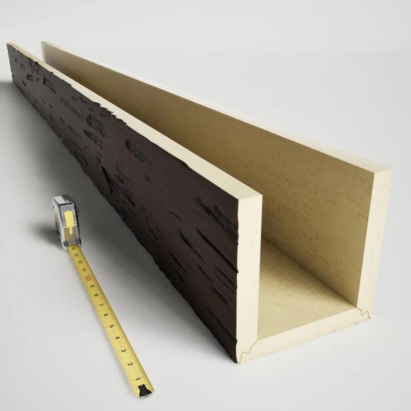 Ekena Millwork Pecky Cypress Endurathane Faux Wood 3-Sided Ceiling Beam (U-beam)