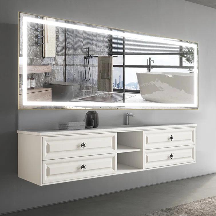 AMANI Eleen 96 In. W X 23 In. D X 22 In. H Bath Vanity Cabinet Without Top