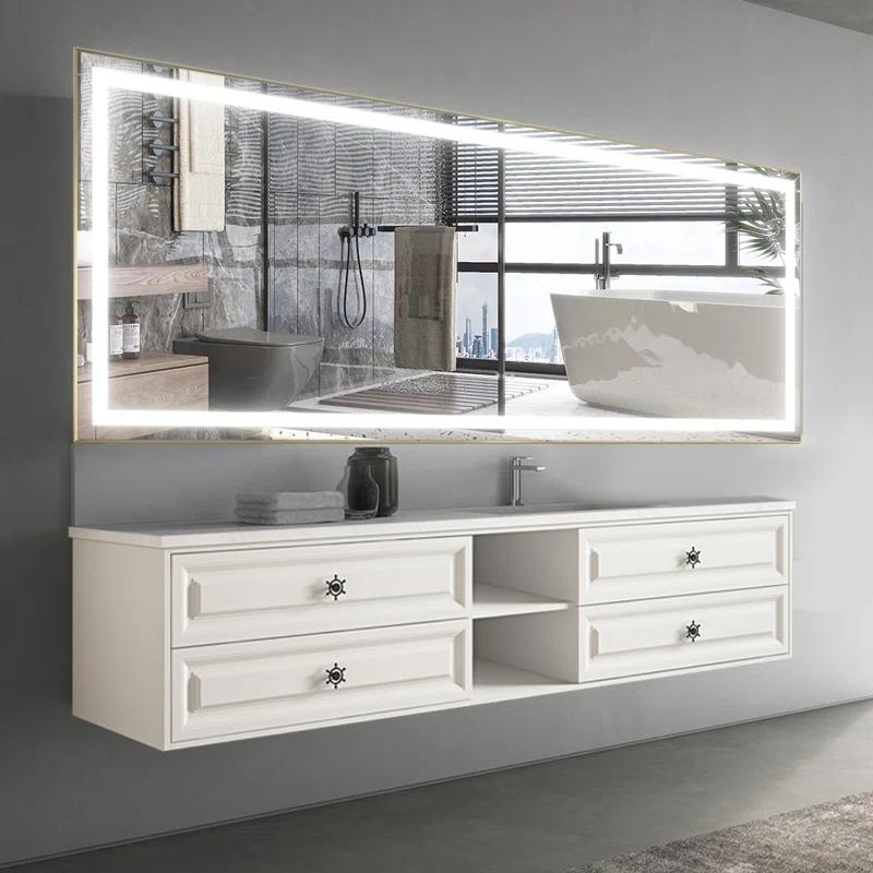 AMANI Eleen 96 In. W X 23 In. D X 22 In. H Bath Vanity Cabinet Without Top