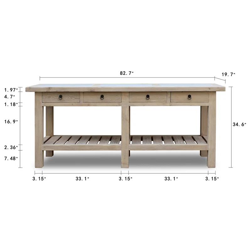 Lily's Living 83'' Solid Wood Console Table