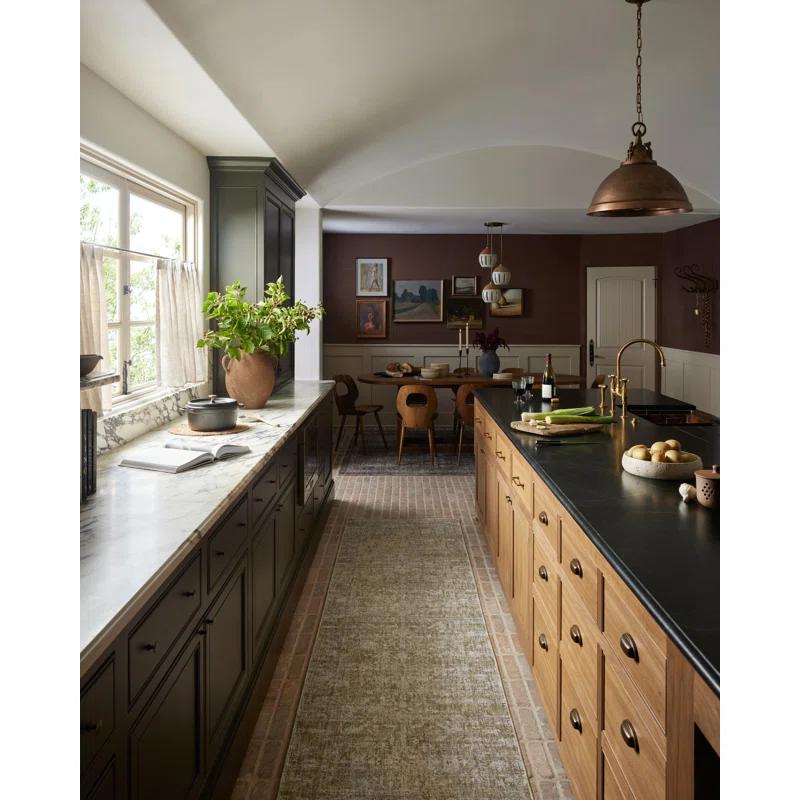 Honora Rug by Amber Lewis x Loloi - Khaki and Beige / 9'6" x 13'