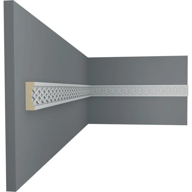 Ekena Millwork 1 1/8"H x 3/8"P x 94 1/2"L, (3/4" Repeat), Swindon Chair Rail (Set of 12)