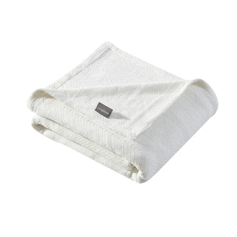 Eddie Bauer Eddie Bauer Herringbone Cotton Reversible Blanket