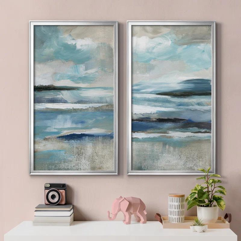 " Distant Drama I " 2 - Pieces Painting Print (Set of 2)