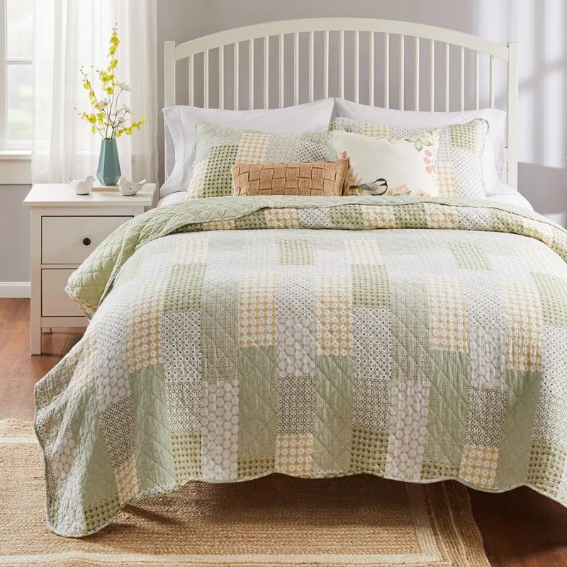 Barefoot Bungalow Juniper Modern Patchwork Print Quilt Set