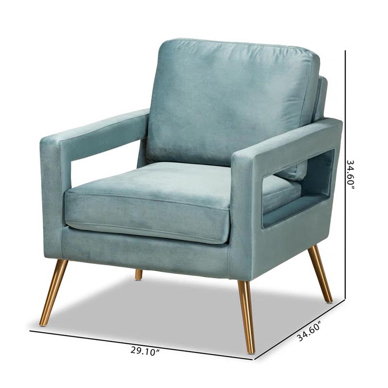 Everly Quinn Arbaaz Velvet Armchair
