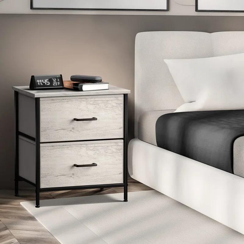 Sorbus Sorbus Nightstand with 2 Drawers in Rustic