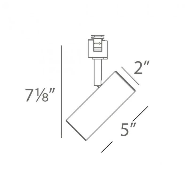 WAC Lighting L-2010-930-BR Silo LED Adjustable Track Head