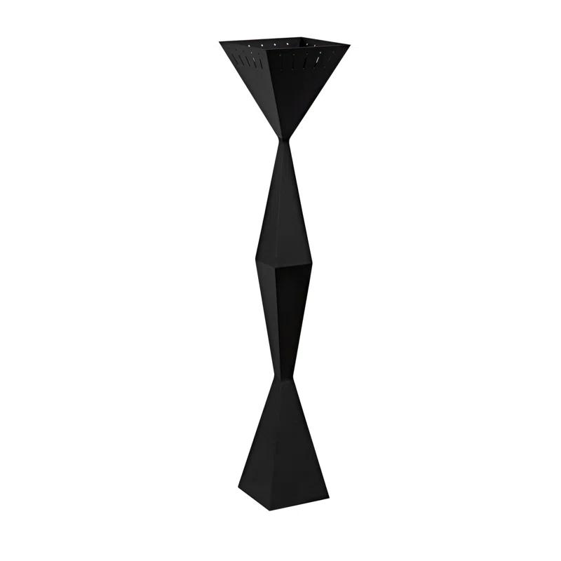 Noir Brixton 66'' Matte Black Torchiere Floor Lamp